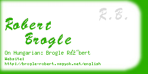 robert brogle business card
